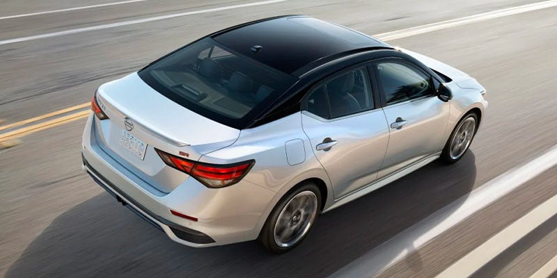 2025 Nissan Versa at Nissan of Canton birds eye view driving on road