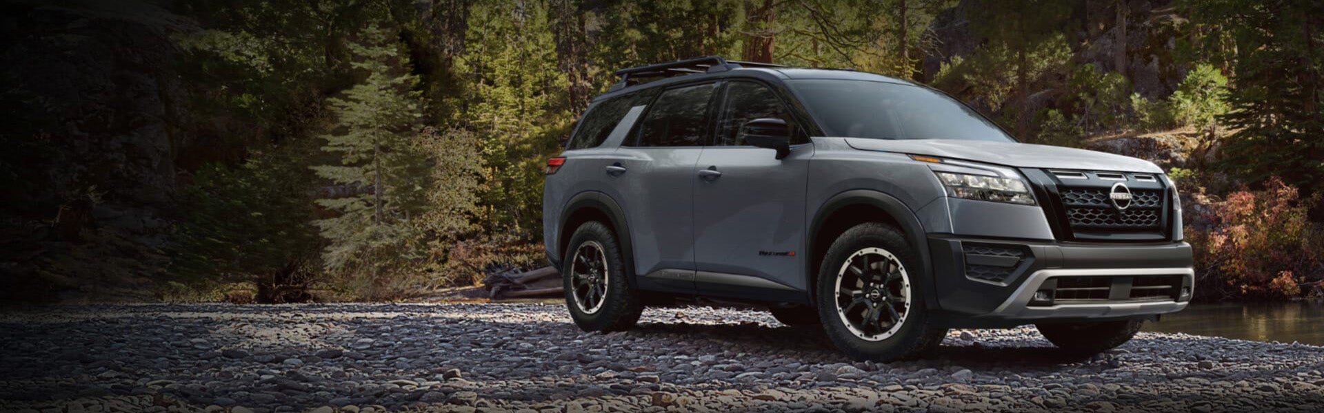 2025 Nissan Pathfinder at Nissan of Canton parked off road