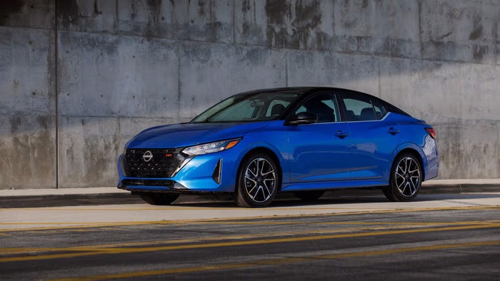 Nissan of Canton in Canton MI Nissan Sentra parked on side road